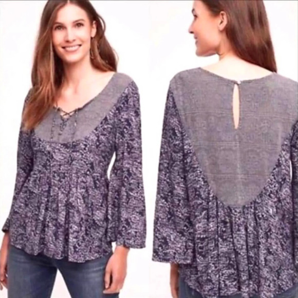 Akemi + Kin Tops - Anthropologie Akemi + Kin Marcella Floral Boho Top | Large